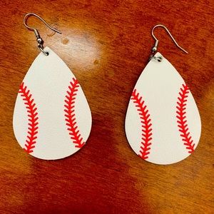 Baseball Drop Earrings